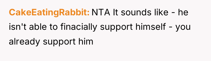 CakeEatingRabbit NTA It sounds like - he isn't able to...