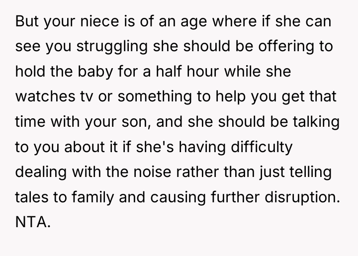 But your niece is of an age where if she...