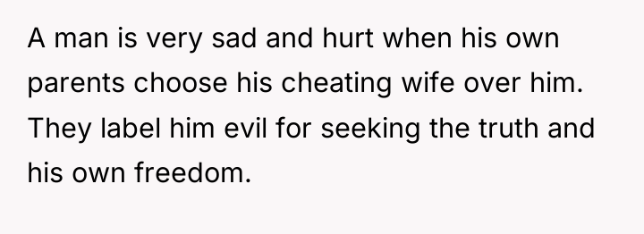 A man is very sad and hurt when his own...