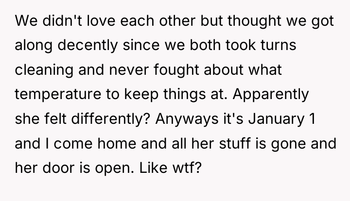 We didn't love each other but thought we got along...