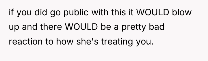 if you did go public with this it WOULD blow...