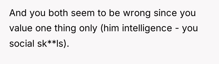 And you both seem to be wrong since you value...