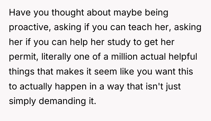Have you thought about maybe being proactive, asking if you...