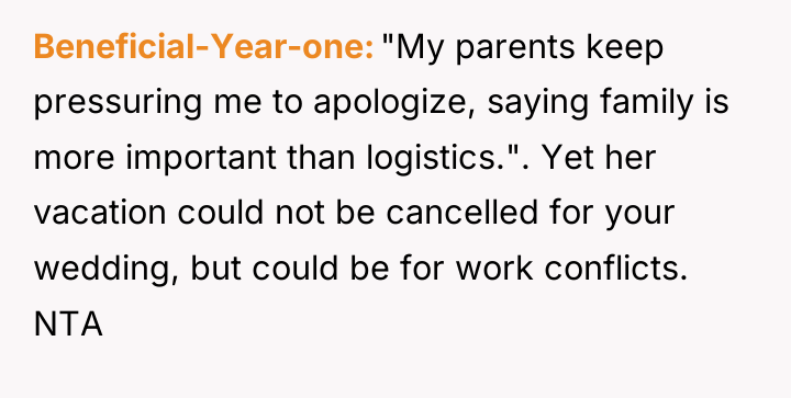 Beneficial-Year-one "My parents keep pressuring me to apologize, saying family...