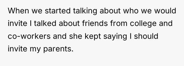 When we started talking about who we would invite I...