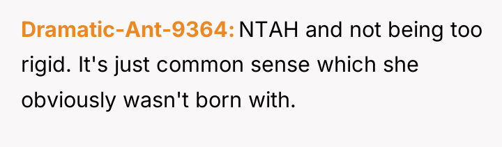 Dramatic-Ant-9364 NTAH and not being too rigid. It's just common...