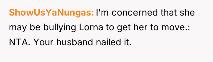 ShowUsYaNungas I'm concerned that she may be bullying Lorna to...