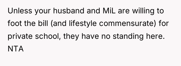 Unless your husband and MiL are willing to foot the...