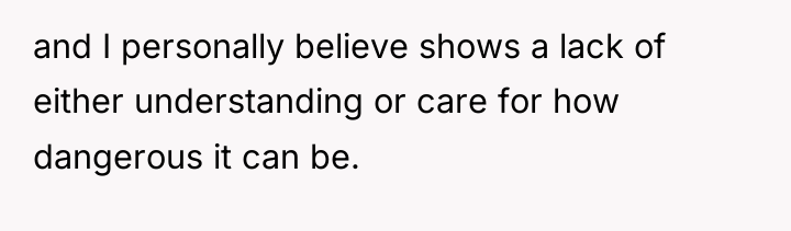 and I personally believe shows a lack of either understanding...