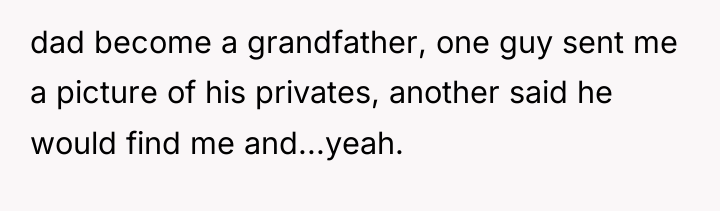 dad become a grandfather, one guy sent me a picture...