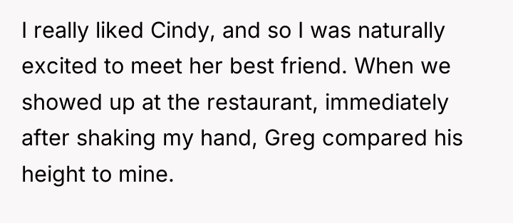 I really liked Cindy, and so I was naturally excited...