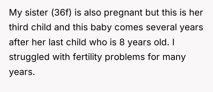 My sister (36f) is also pregnant but this is her...