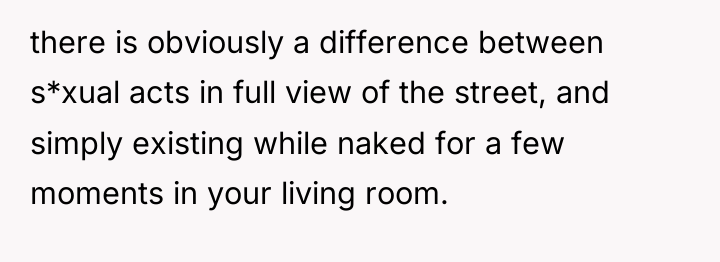 there is obviously a difference between s*xual acts in full...