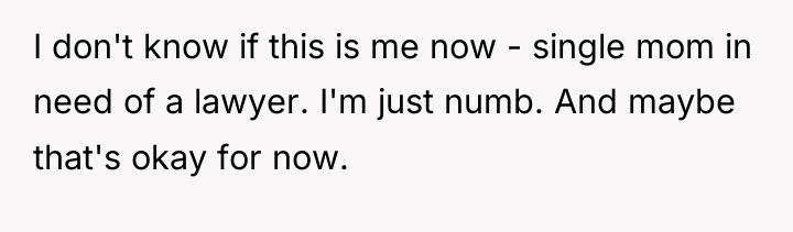 I don't know if this is me now - single...
