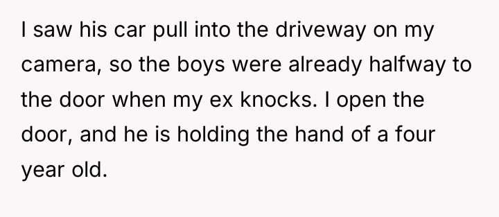 I saw his car pull into the driveway on my...