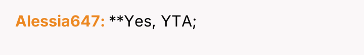 Alessia647 **Yes, YTA;