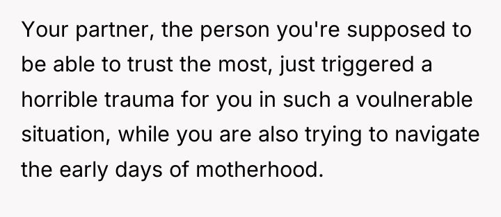 Your partner, the person you're supposed to be able to...