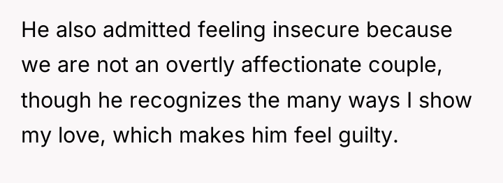 He also admitted feeling insecure because we are not an...