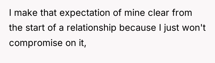 I make that expectation of mine clear from the start...