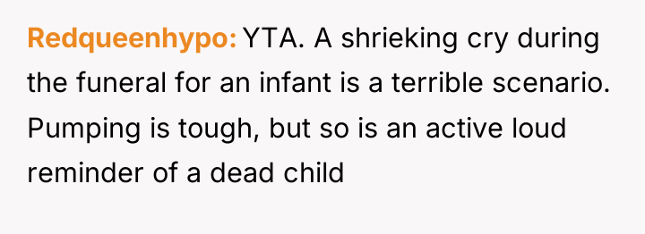 Redqueenhypo YTA. A shrieking cry during the funeral for an...
