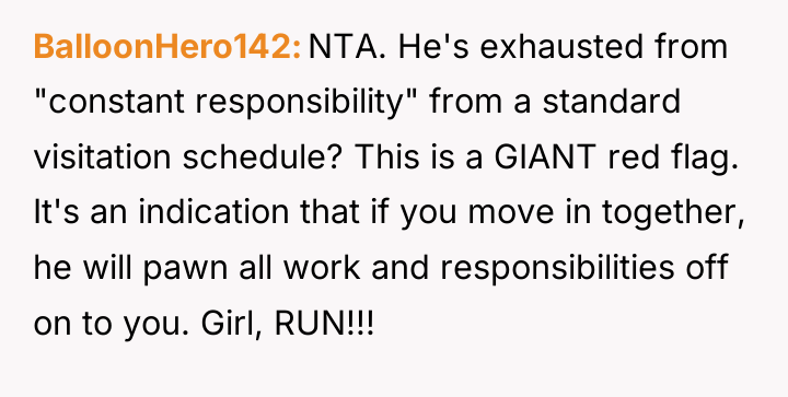 BalloonHero142 NTA. He's exhausted from "constant responsibility" from a standard...