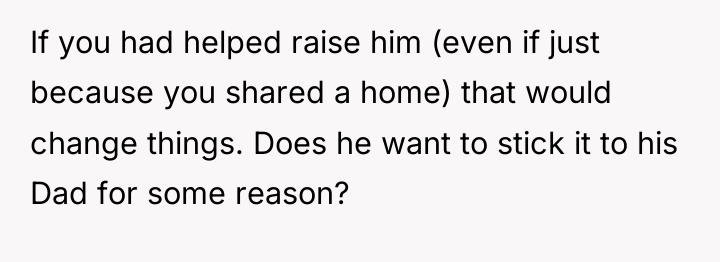 If you had helped raise him (even if just because...