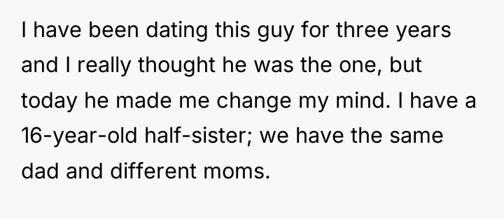 I have been dating this guy for three years and...