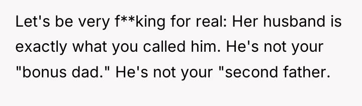 Let's be very f**king for real: Her husband is exactly...