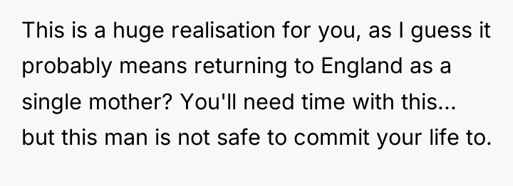 This is a huge realisation for you, as I guess...