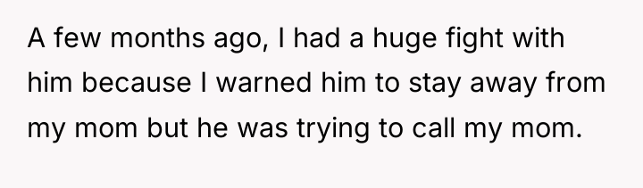 A few months ago, I had a huge fight with...