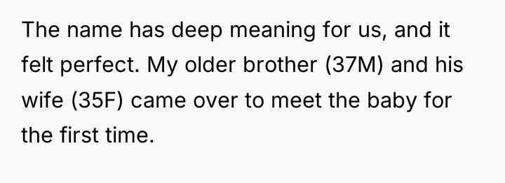The name has deep meaning for us, and it felt...