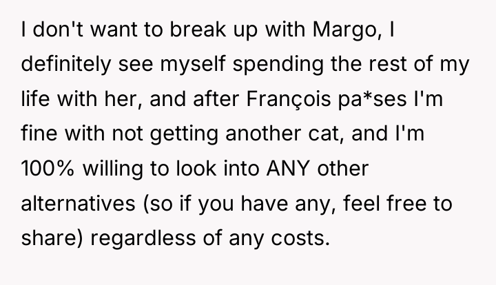 I don't want to break up with Margo, I definitely...