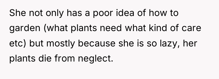 She not only has a poor idea of how to...