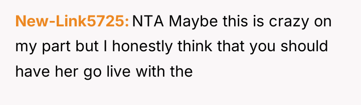 New-Link5725 NTA Maybe this is crazy on my part but...