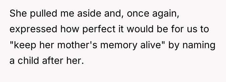 She pulled me aside and, once again, expressed how perfect...