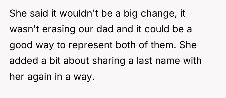She said it wouldn't be a big change, it wasn't...