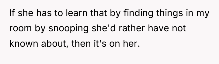 If she has to learn that by finding things in...