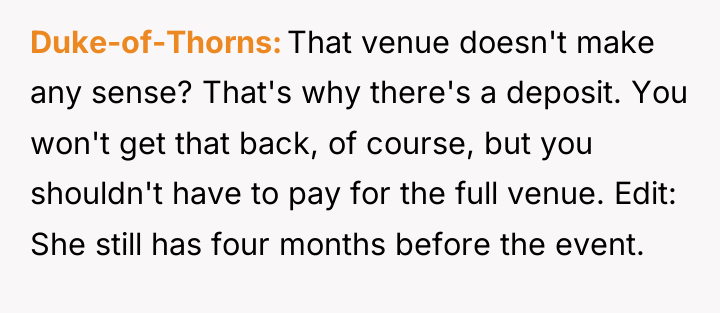 Duke-of-Thorns That venue doesn't make any sense? That's why there's...