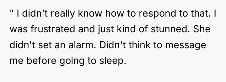 " I didn't really know how to respond to that....