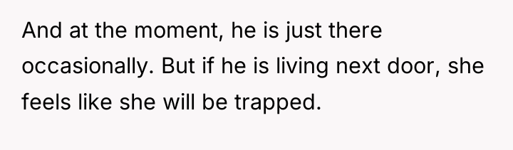 And at the moment, he is just there occasionally. But...