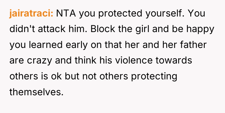 jairatraci NTA you protected yourself. You didn't attack him. Block...