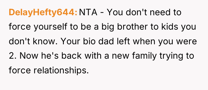 DelayHefty644 NTA - You don't need to force yourself to...