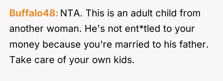 Buffalo48 NTA. This is an adult child from another woman....