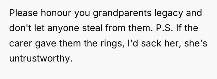 Please honour you grandparents legacy and don't let anyone steal...