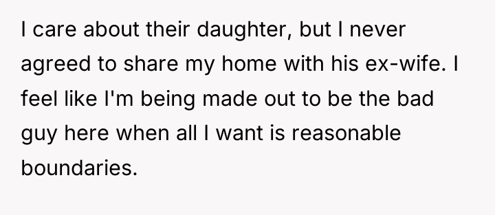 I care about their daughter, but I never agreed to...