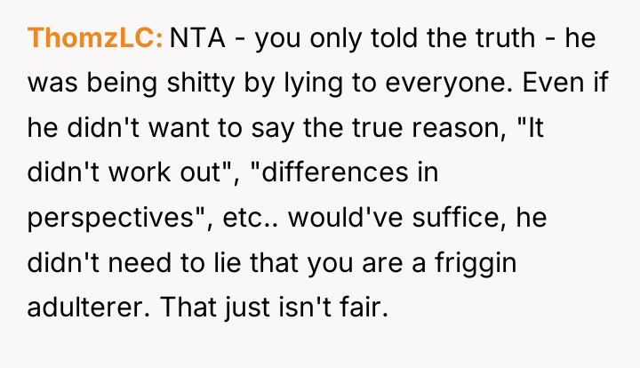 ThomzLC NTA - you only told the truth - he...