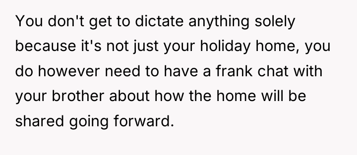 You don't get to dictate anything solely because it's not...