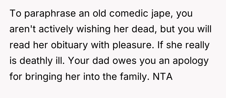 To paraphrase an old comedic jape, you aren't actively wishing...