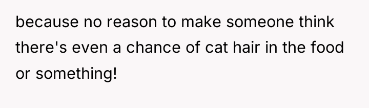 because no reason to make someone think there's even a...