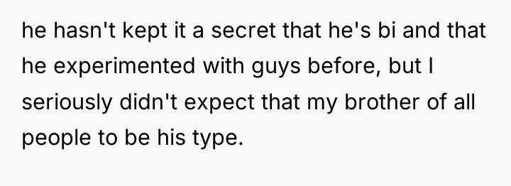 he hasn't kept it a secret that he's bi and...